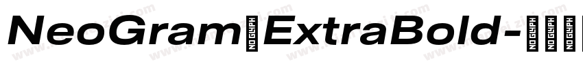 NeoGram ExtraBold字体转换